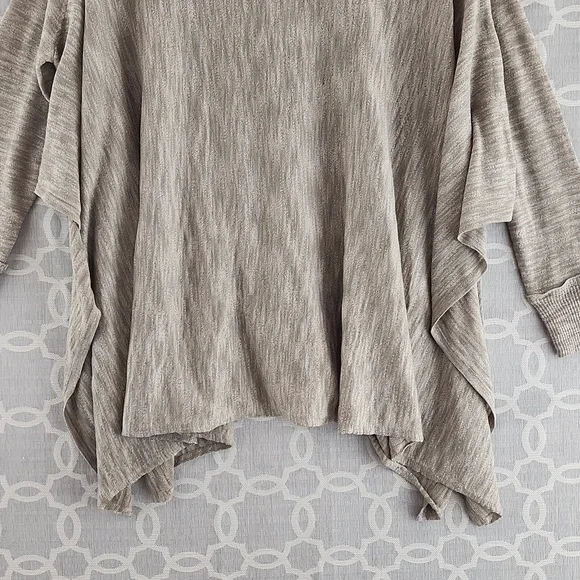 Knox Rose Crew Neck Brown Poncho Sweater Women's  S/M - Picture 5 of 8